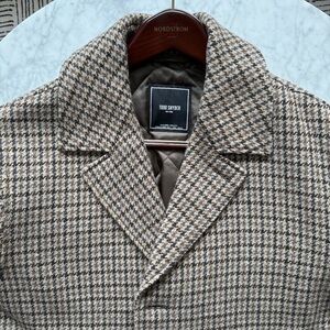 Todd Snyder Italian Car Coat Houndstooth Overcoat Men’s L